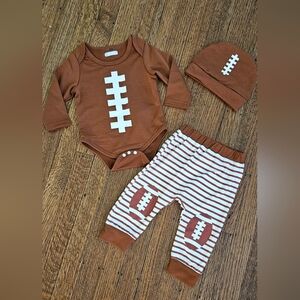 Infant Football outfit w/Onzie, Pants and Cap Size 3-6mon